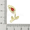 Rack Plating Brass Micro Pave Clear Cubic Zirconia Flower Connertor Charms KK-Z043-03A-3