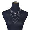 304 Stainless Steel Chain Tiered Necklaces NJEW-JN02244-01-4