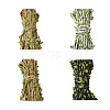  Jewelry 4 Bundles 4 Colors Hemp Rope with Polyester Green Leaf OCOR-PJ0001-006-1