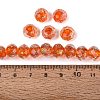 Handmade Foil Glass Beads FOIL-Q001-02G-4