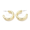 Brass Half Hoop Earrings EJEW-H104-07G-2