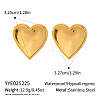 Stainless Steel Heart Stud Earrings WE6095-2-2