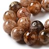 Natural Flower Agate Beads Strands G-B044-A01-03-5