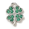 Brass Micro Pave Cubic Zirconia Charms X-KK-I276-44P-1