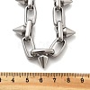 304 Stainless Steel Spike Link Chain Necklaces for Women Men NJEW-A043-02P-4