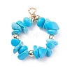 Natural & Synthetic Chip Gemstone Pendants X-PALLOY-JF01395-2