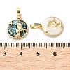 Brass Micro with Sythetic Opal Pendants KK-S048-07G-3