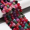 Natural Agate Round Beads Strand G-L085-8mm-01-1