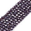 Electroplate Glass Beads Strands EGLA-A044-P2mm-A11-1
