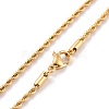 304 Stainless Steel Rope Chain Necklaces NJEW-L167-06B-G-1