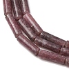 Natural Lepidolite/Purple Mica Stone Beads Strands G-F247-45A-4