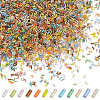 5400pcs 12 Colors Plated Glass Bugle Beads SEED-PH0002-32-1