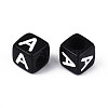 Initial Acrylic Horizontal Hole Beads OACR-ZX006-35A-2