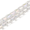 Electroplate Transparent Glass Beads Strands GLAA-C029-02A-09-1