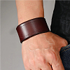 Flat Sided Cowhide Leather Cord Bracelets BJEW-WH20007-09B-6