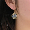 Alloy Epoxy Dried Flower Dangle Earrings FS-WGABF6D-07-2