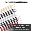 SUPERFINDINGS 5 Pairs 5 Colors Two Tone Flat Polyester Braided Shoelaces DIY-FH0005-41B-02-2