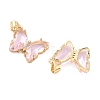 Brass Micro Pave Clear Cubic Zirconia Pendants ZIRC-P079-A01-04-1-2
