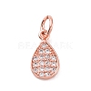 Brass Micro Pave Cubic Zirconia Pendants KK-I614-064RG-1