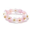 Glass Seed Beaded Stretch Finger Ring RJEW-JR00664-5