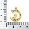 Brass Micro Pave Clear Cubic Zirconia Pendants FIND-Z044-03A-3