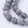 Natural Map Stone/Picasso Stone/Picasso Jasper Bead Strands G-G735-27F-10mm-3