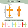 50Pcs Opaque Acrylic Pendants SACR-LP0001-03-2