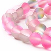 Synthetic Moonstone Beads Strands G-E573-01B-11-4