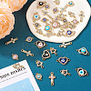 40Pcs 20 Styles Evil Eye Zinc Alloy Enamel Connector Charms ENAM-TA0001-37-13