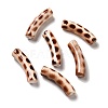 Spray Painted Leopard Print Opaque Acrylic Beads X-OACR-L013-036-3