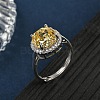 925 Sterling Silver Micro Pave Cubic Zirconia Finger Rings RJEW-B134-01B-01-1