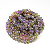 Baking Paint Glass Beads Strands DGLA-Q023-6mm-DB59-3