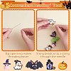 12Pcs 4 Style Halloween Silicone Beads JX753A-5