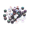 180Pcs 10 Style Opaque Black Acrylic Beads MACR-YW0001-53-7