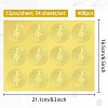34 Sheets Self Adhesive Gold Foil Embossed Stickers DIY-WH0509-010-2