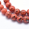 Sea Shell and Synthetic Turquoise Assembled Beads Strands G-G758-12-6mm-3