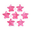 Transparent Spray Painted Glass Beads GLAA-N035-027-C04-1