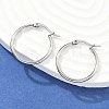 Tarnish Resistant 304 Stainless Steel Hoop Earrings X-EJEW-F105-10P-2