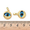 Brass Glass Pendants KK-P334-05G-3