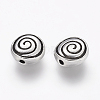 Tibetan Style Alloy Flat Round Carved Vortex Beads LS-TIBEB-5437-AS-LF-2