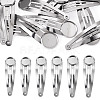 15Pcs 3 Styles 304 Stainless Steel Snap Hair Clip Finding STAS-TA0006-49-1