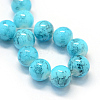 Baking Painted Glass Round Bead Strands X-DGLA-Q019-8mm-76-2