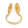 Ion Plating(IP) 304 Stainless Steel Enamel Horse Eye Open Cuff Rings for Women RJEW-L107-044G-02-3