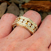 Brass Micro Pave Clear Cubic Zirconia Finger Rings for Men FS-WG63B19-01-3