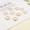 Number Pendant Necklace & Open Cuff Ring JX197A-4