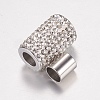 304 Stainless Steel Rhinestone Magnetic Clasps X-RB-K005-01-3