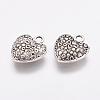 Tibetan Style Alloy Heart Charms TIBEP-Q043-180-RS-2