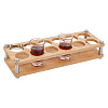 12-Hole Bamboo Glass Holder Display Racks ODIS-WH0061-08B-1