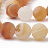 Dyed Natural Striped Agate/Banded Agate Beads Strands G-T098-05C-06-3