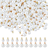 200Pcs 2 Styles ABS Plastic Imitation Pearl Pendants SACR-HS0001-02-1